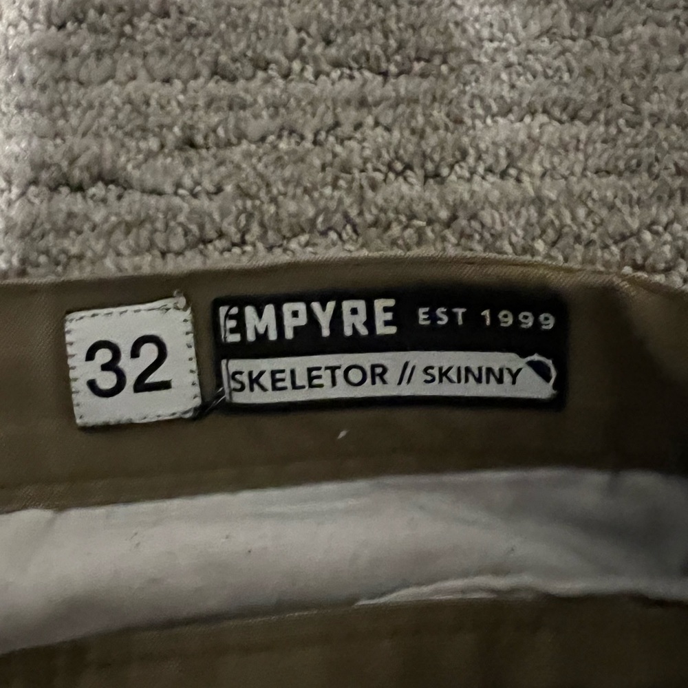 Empyre Skelton skinny chino pants, size 32